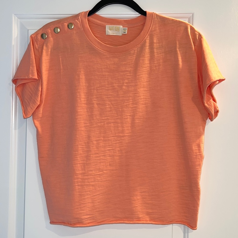 Nation Coral Tank with Gold Snaps